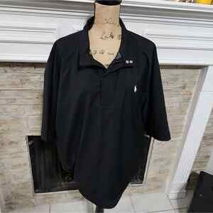 POLO Golf Black Short Sleeve 1/2 Zip Jacket with‎ White House Logo Size XL